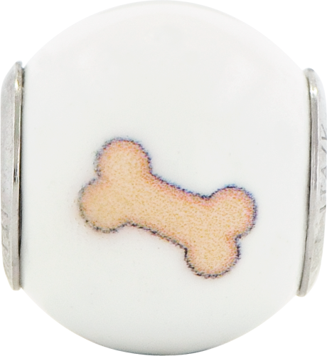 Sterling Silver Reflections Enameled Dog Theme Bead