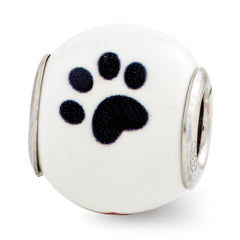 Sterling Silver Reflections Enameled Dog Theme Bead