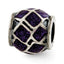 Sterling Silver Reflections Purple Enamel w/Sparkles Bead