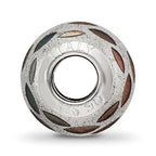 Sterling Silver 925 Diamond Cut Bead with Black Velvet Finish