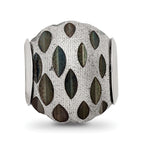 Sterling Silver 925 Diamond Cut Bead with Black Velvet Finish