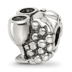 Sterling Silver Reflections Grapes & Glasses Bead