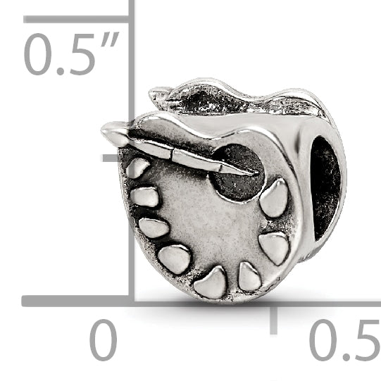 Sterling Silver 925 Antiqued Artists Palette Bead Elegant Cast Design