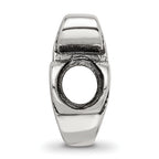 Sterling Silver 925 Treble Clef Bead with Antiqued Finish Solid Cast Design