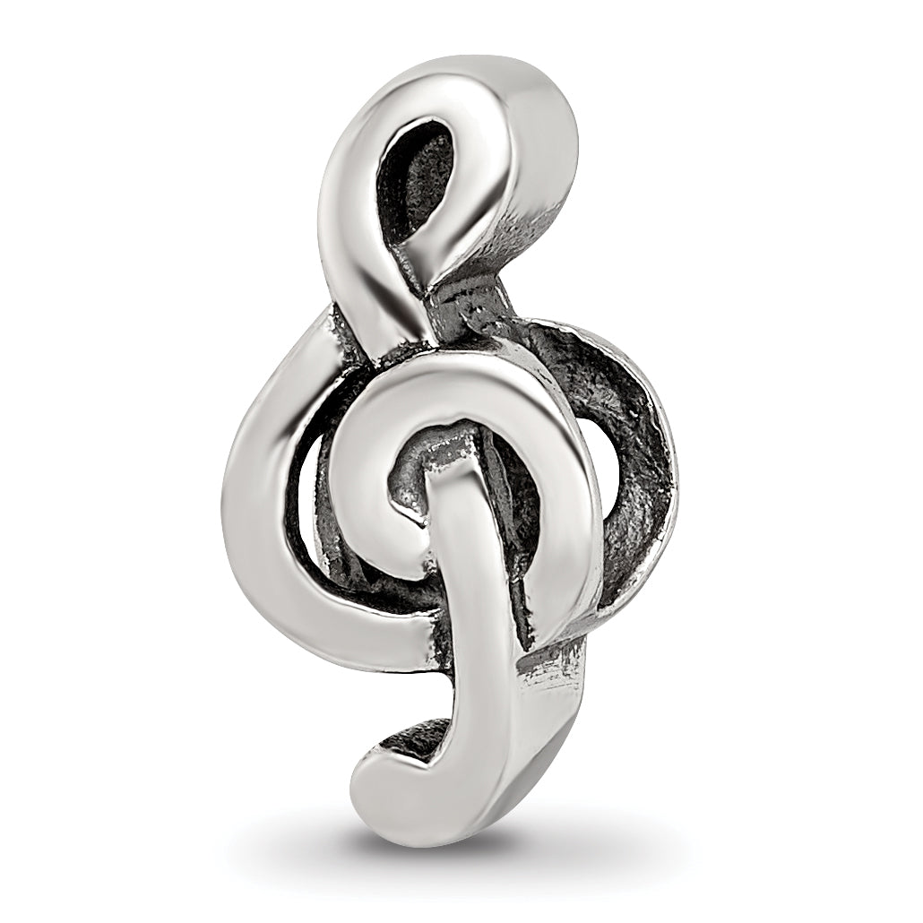 Sterling Silver Reflections Treble Clef Bead Main image