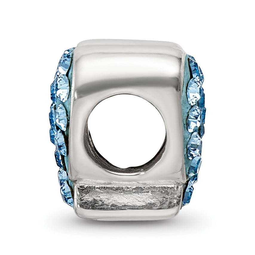 Sterling Silver 925 Butterfly Bead with Blue Crystal Detailing  Elegant Cast Design Secondary image