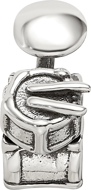 Sterling Silver 925 Drum Set Themed Bead with Antique Finish