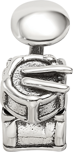 Sterling Silver 925 Drum Set Themed Bead with Antique Finish
