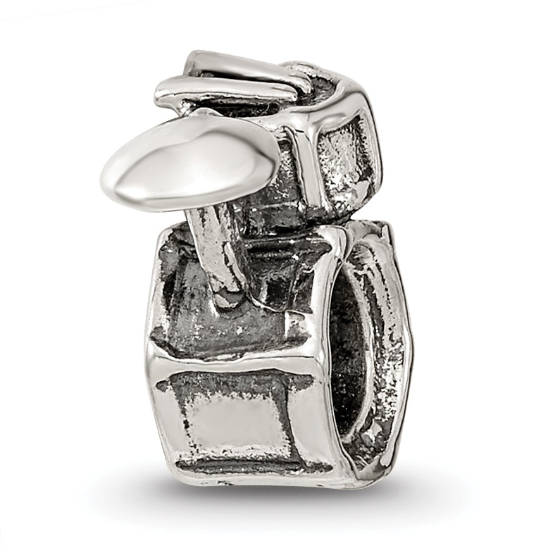Sterling Silver 925 Drum Set Themed Bead with Antique Finish