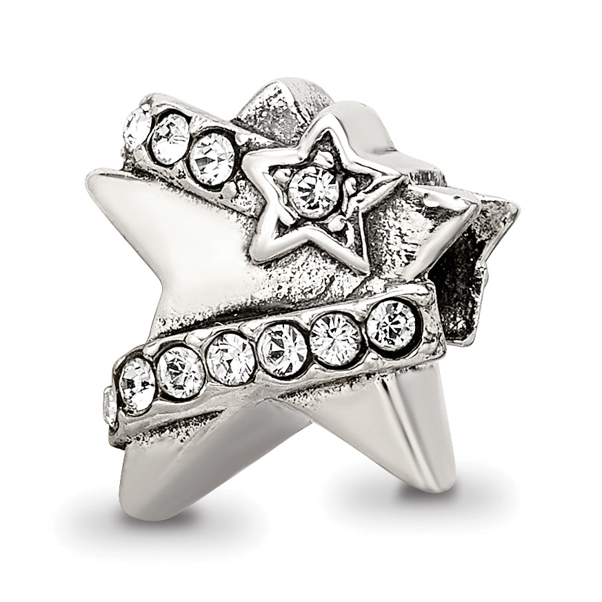 Sterling Silver Reflections Star w/ Preciosa Crystal Bead