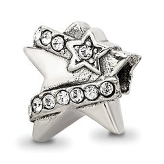 Sterling Silver Reflections Star w/ Preciosa Crystal Bead