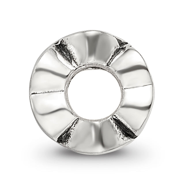 Sterling Silver 925 Kids Heart Bead with Solid Casted Design