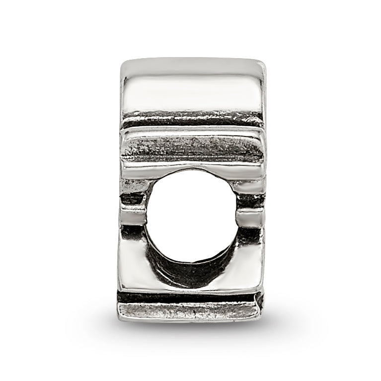 Sterling Silver 925 Kids Big Sister Bead with Solid Cast Design Secondary image