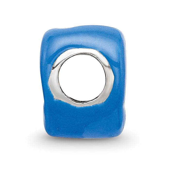Sterling Silver 925 Kids Heart Bead with Enamel Sunshine Design by Sophia Jewelers