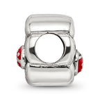 Sterling Silver 925 Flower Bead with Enameled Ladybug Charm Elegant and Giftable