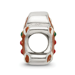 Sterling Silver Reflections Enameled Gingerbread Man Bead