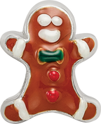 Sterling Silver Reflections Enameled Gingerbread Man Bead