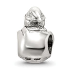 Sterling Silver 925 Snowman Bead with Antiqued Finish Solid