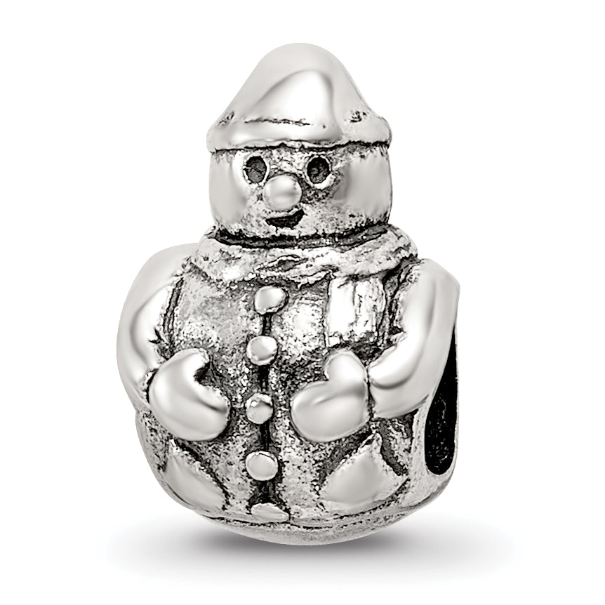 Sterling Silver Reflections Snowman Bead