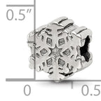 Sterling Silver 925 Snowflake Bead with Antiqued Finish Elegant Winter Theme