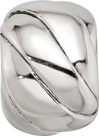 Sterling Silver 925 Bali Bead with Solid Casted Design