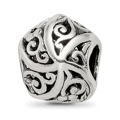 Sterling Silver Reflections Flowers & Vines Bali Bead