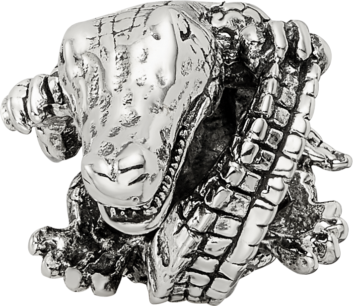 Sterling Silver Reflections Alligator Bead