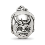 Sterling Silver 925 Themed Bead with Little Girl Design Cast Solid Charm