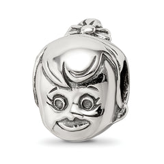 Sterling Silver Reflections Little Girl's Head Bead