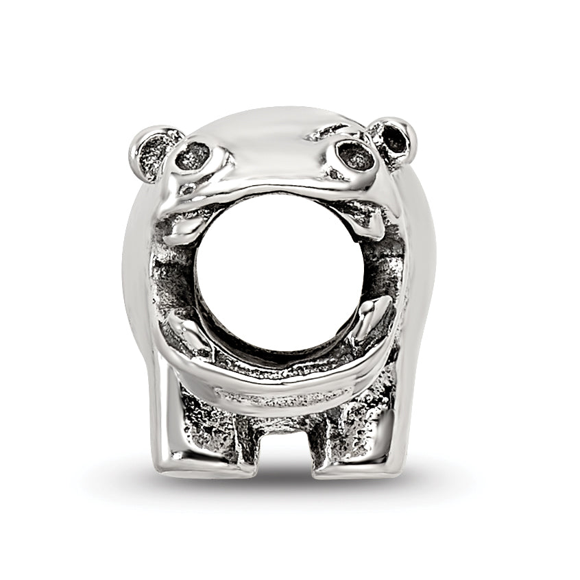 Sterling Silver Reflections Hippo Bead