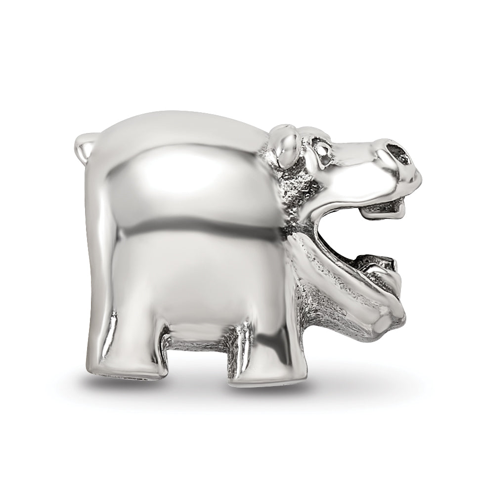 Sterling Silver Reflections Hippo Bead