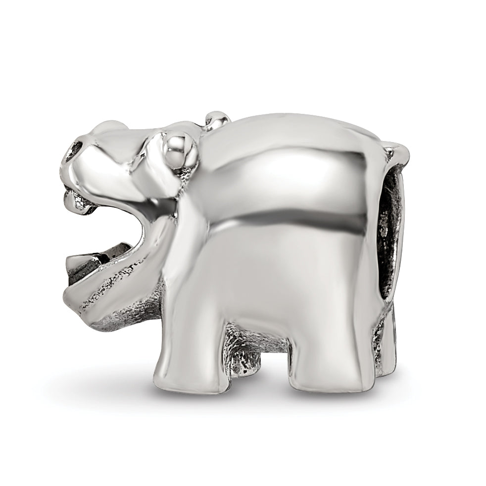 Sterling Silver Reflections Hippo Bead
