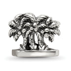 Sterling Silver 925 Palm Tree Bead with Solid Cast Design