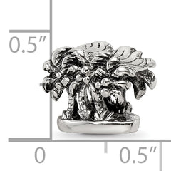 Sterling Silver Reflections Palm Trees Bead