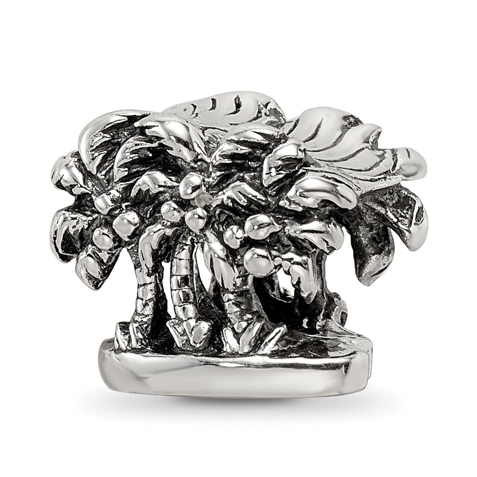 Sterling Silver Reflections Palm Trees Bead Main image