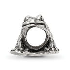 Sterling Silver 925 Frog on Lily Pad Bead Handcrafted Themed Jewelry