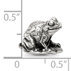Sterling Silver Reflections Frog on Lily Pad Bead