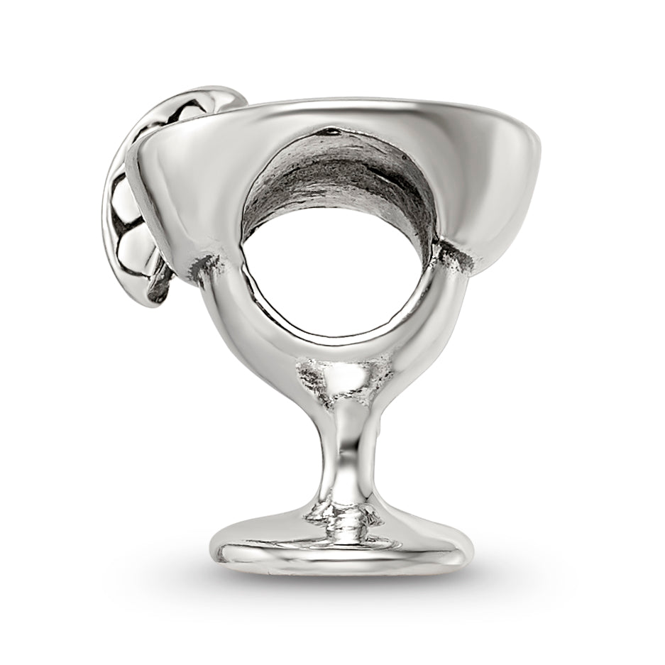 Sterling Silver 925 Margarita Bead with Solid Casted Design