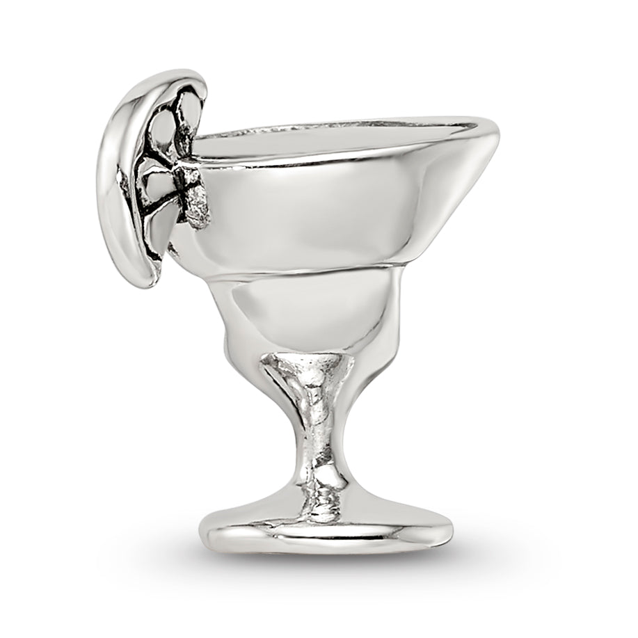 Sterling Silver 925 Margarita Bead with Solid Casted Design