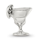 Sterling Silver 925 Margarita Bead with Solid Casted Design