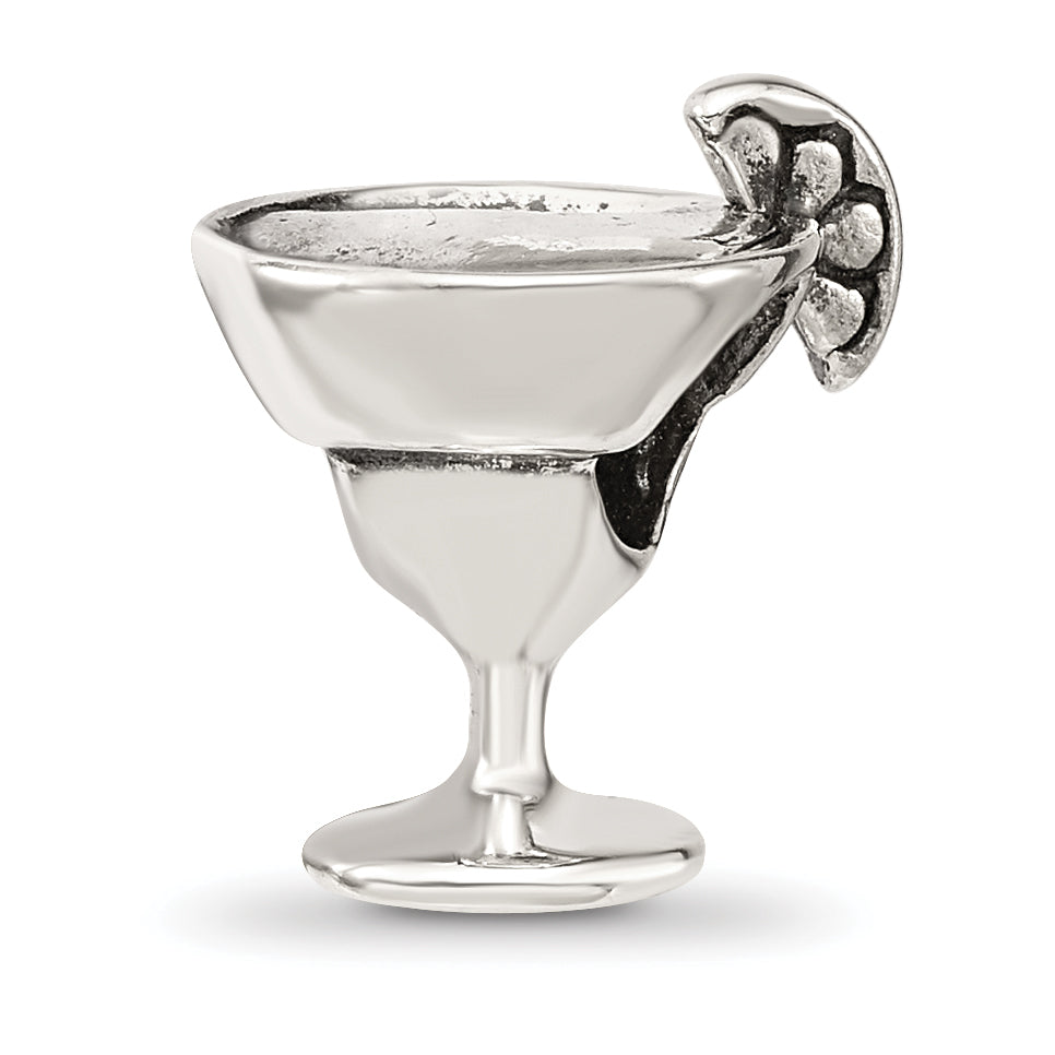 Sterling Silver 925 Margarita Bead with Solid Casted Design
