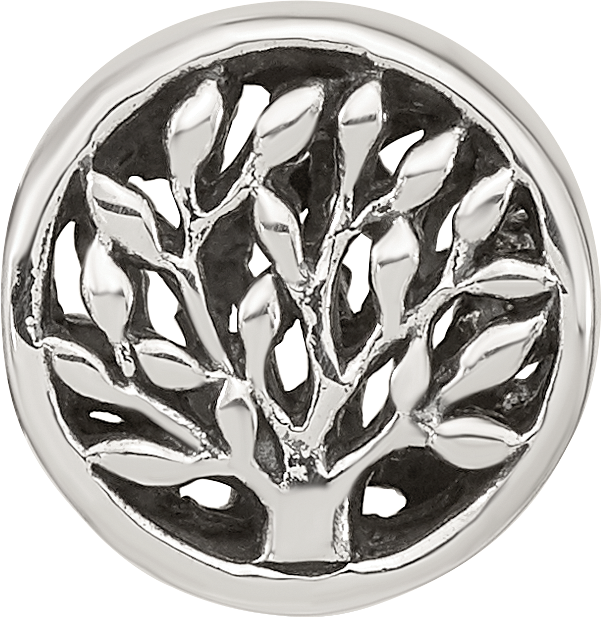 Sophia Jewelers Sterling Silver 925 Tree Themed Bead Casted Solid Design
