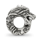 Sterling Silver 925 Dragon Bead with Solid Casted Design