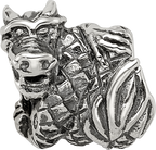 Sterling Silver 925 Dragon Bead with Solid Casted Design