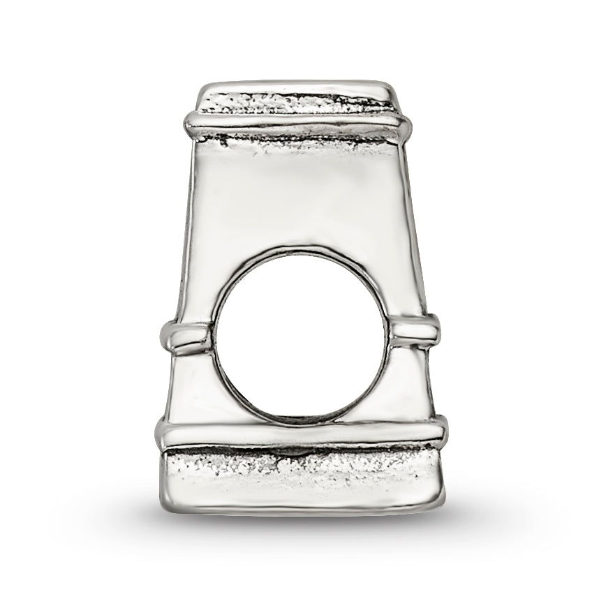 Sterling Silver 925 Eiffel Tower Bead Solid Casted Elegant Themed Charm