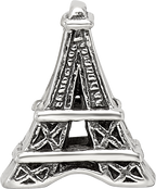 Sterling Silver 925 Eiffel Tower Bead Solid Casted Elegant Themed Charm