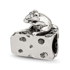 Sterling Silver Reflections Mouse on Cheese Bead