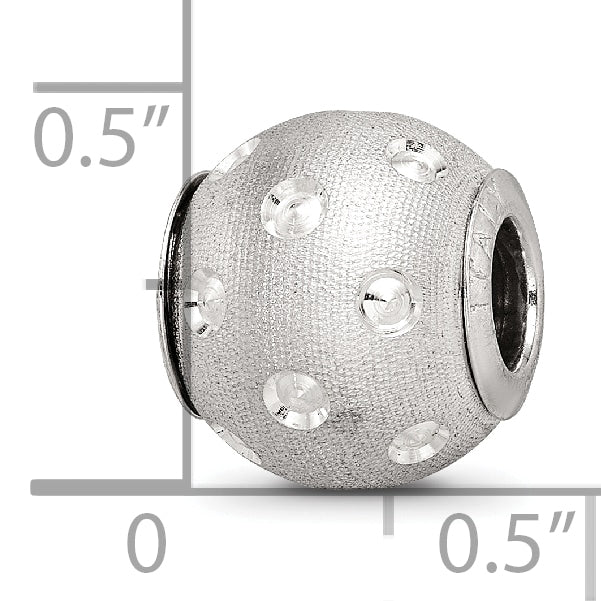 Sterling Silver 925 Diamond-Cut Hollow Bead Elegant Reflective Finish