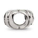 Sterling Silver 925 Jack o' Lantern Bead with Antiqued Finish Solid Cast Design