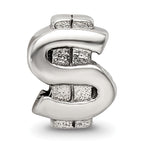Sophia Jewelers 925 Sterling Silver Dollar Sign Bead with Antiqued Finish
